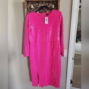 Torrid Pink Sequined Holiday Party Dress NWT Size 14
